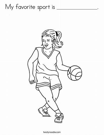 Basketball Coloring Player Sport Favorite Pages Sports