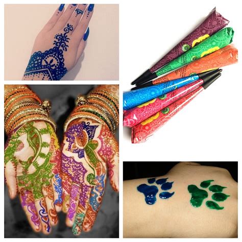9 color design sex mehndi henna tattoo paste indian henna cone body art cream temporary body