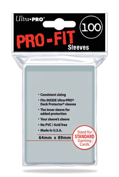 Ultra Pro Standard Pro Fit Sleeves Supplies Sleeves