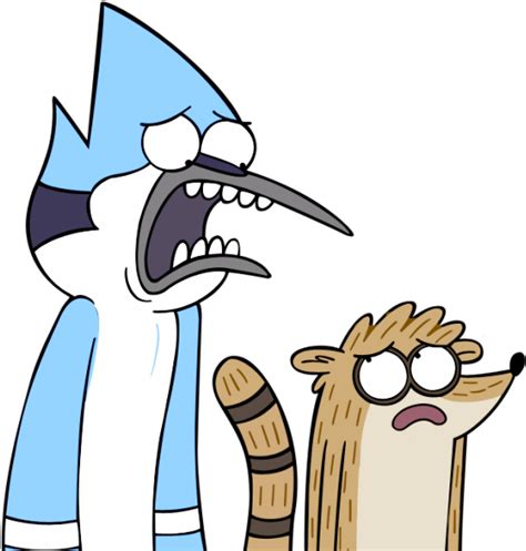 Rigby And Mordecai Looking Eachother Mordecai And Rigby Sad Clipart