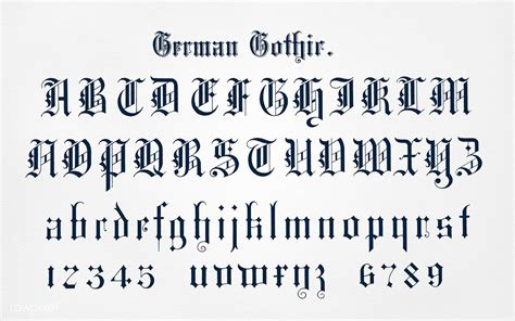Download Premium Illustration Of German Gothic Fonts From Draughtsman