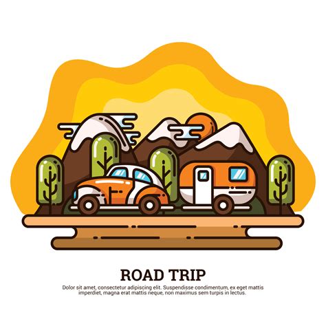 vintage road trip clip art