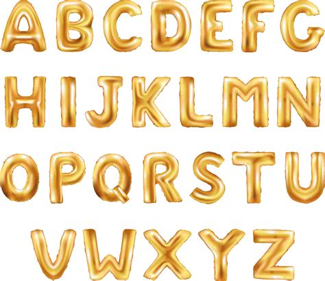 Yellow Alphabet Letters Balloons Transparent Background Png Clipart
