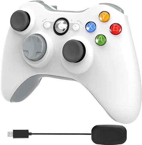 Manette Sans Fil Pour Xbox 360 Avec Adaptateur De Recepteur Pour Xbox