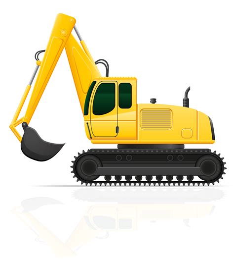 Excavator For Road Works Vector Illustration 513174 Vector Art At Vecteezy