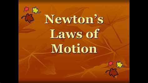 Laws Of Motion YouTube