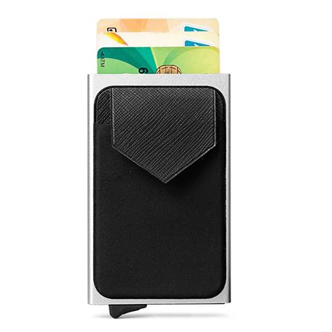 Vbiger Rfid Lock Card Holder Automatic Pop Up Credit Card Case