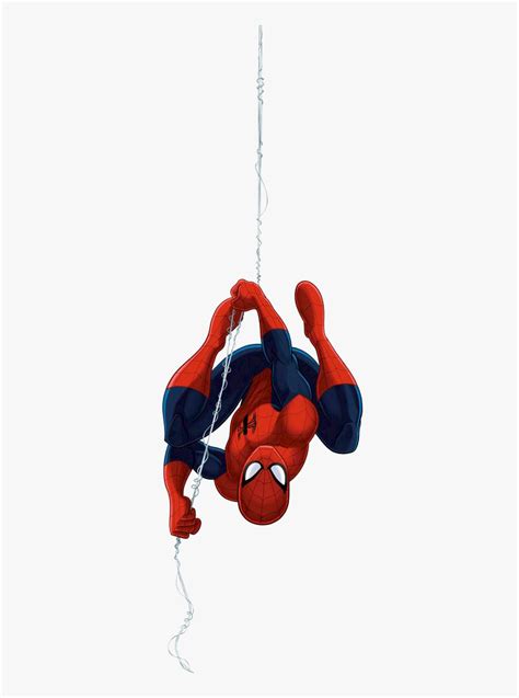 Ultimate Spider Man Upside Down Spiderman Hanging Transparent