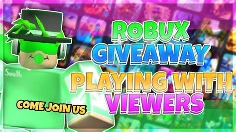 🔴roblox live stream playing with viewer robux giveaway youtube