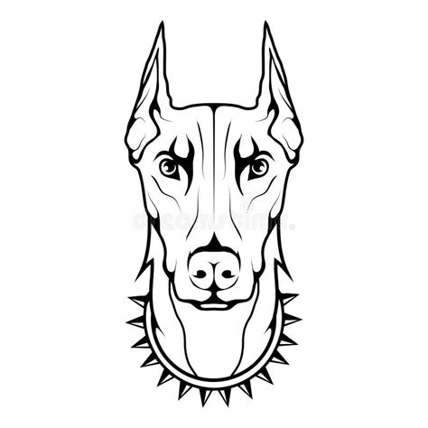 Doberman Pinscher American Doberman Pet Logo Dog Doberman Colored
