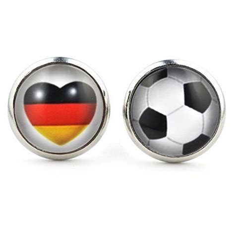 Das reicht gerade so zum weiterkommen. Fußball - Fan Ohrstecker mit Deutschland - Flagge - Herz und Fußball von SCHMUCKZUCKER für alle ...