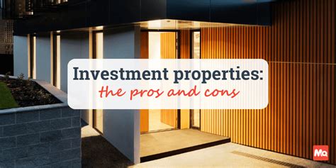 Investment Properties The Pros And Cons Moneyquest Creating
