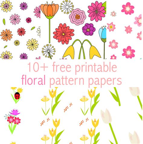 10 Free Printable Floral Pattern Papers Blumenpapiere Round Up