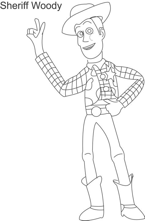 toy woody sheriff coloring page  kids