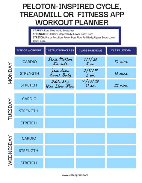 Printable Peloton Workout Calendar 2023 Calendar Printable