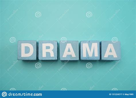 Drama Word Alphabet Letters On Blue Background Stock Image