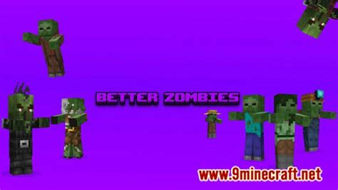 Better Zombies Texture Pack 119 For Minecraft Pebedrock 9minecraftnet