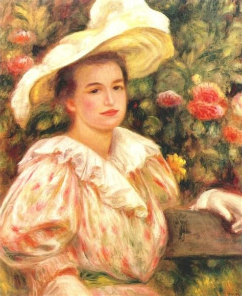 Pierre Auguste Renoir Lady With White Hat 1895 Pierre Auguste