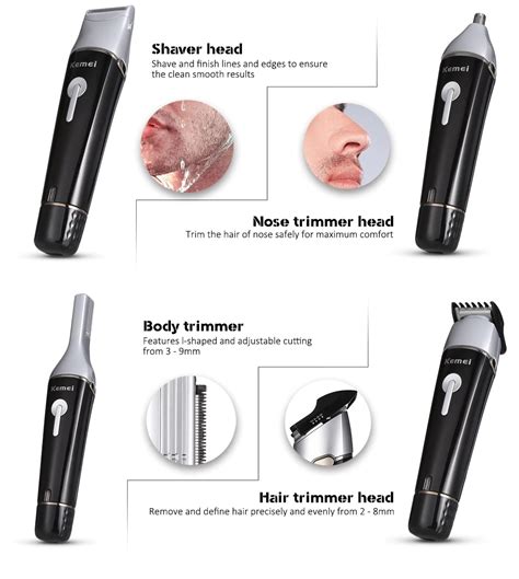 Kemei KM 1015 5 In 1 Electric Hair Trimmer Clipper And Shaver