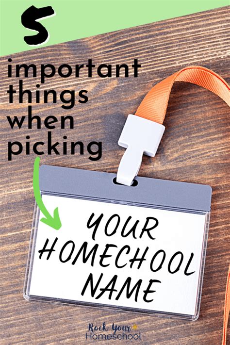 5 Important Things To Keep In Mind When You Pick A Homeschool Name