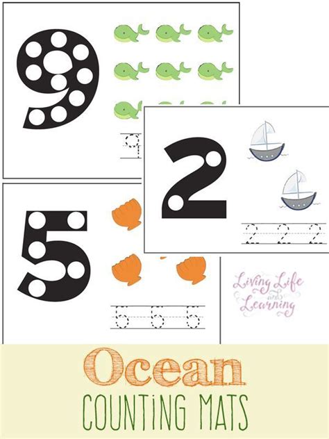 Ocean Counting Mats Kids Learning Activities Preschool Learning