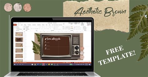TEMPLATE POWERPOINT AESTHETIC BROWN THEME BY LIFIAE