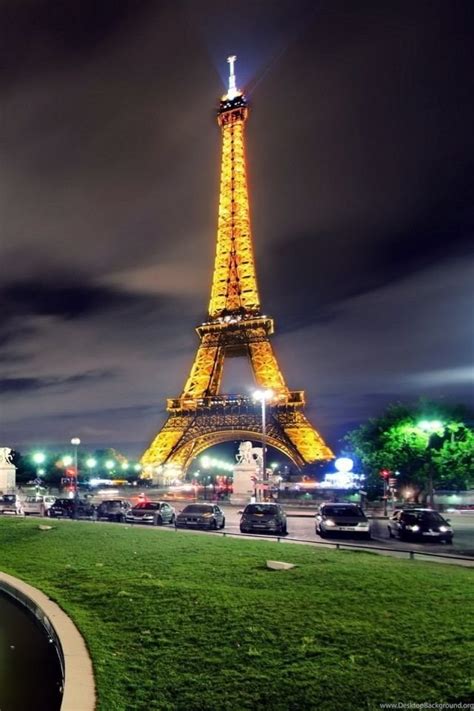 Download Wallpapers 640x960 France Paris Eiffel Tower Light