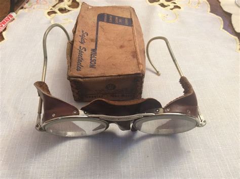 Vintage Safety Glasses Willson Steampunk Motorcycle Spectacles Ebay