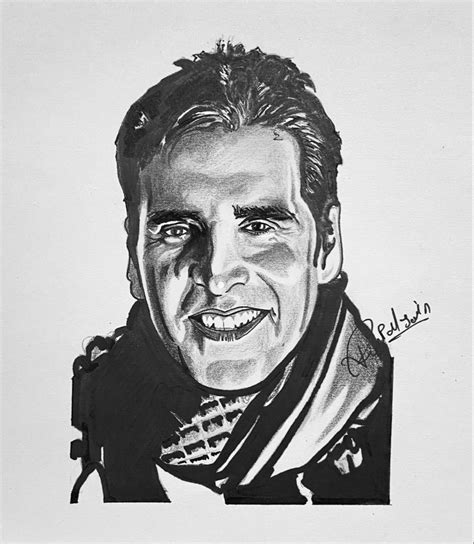 Akshay Kumar Hyper Realistic Sketch Indian Bollywood Actors