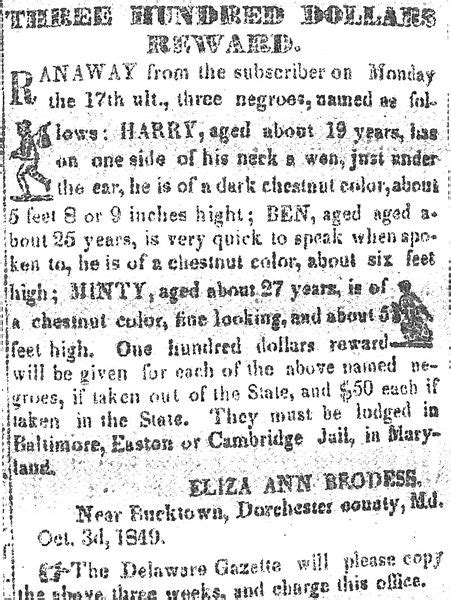 Fileharriet Tubman Reward Notice 1849 Wikimedia Commons