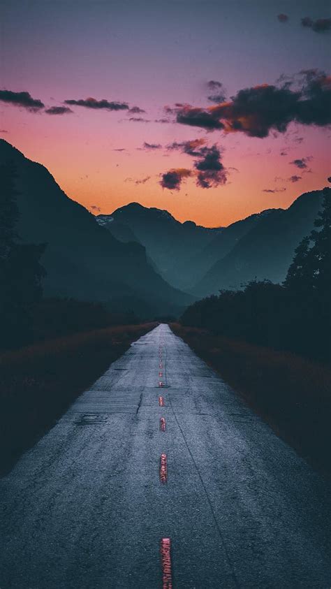 Nature Road Mountain Sunrise Iphone Wallpaper Iphone Wallpapers