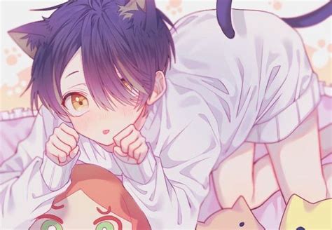 Pin By Raynie On Neko ~ 3 ~ Cute Anime Boy Anime Cat Boy Anime Chibi