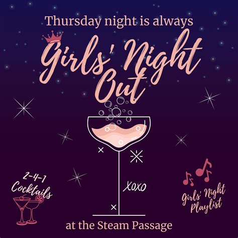 Girls Night Out Thu 7th Dec Steam Passage London