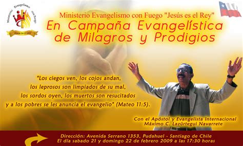 Campaña Evangelística De Milagros Y Prodigios En Stg Chile