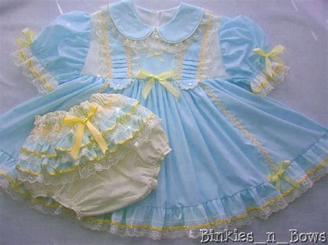 Adult Baby Sissy Littles Abdl 2 Pc Vintage Style Blueberry Etsy