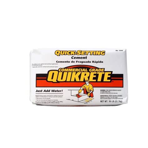 Quikrete 50 Lb Quick Setting Cement 124050 The Home Depot