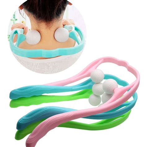 Aptoco Neck Massager For Neck And Shoulder Dual Trigger Point Roller Self Massage Tool Relieve