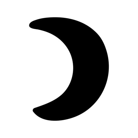 Premium Vector Hand Drawn Crescent Moon Silhouette Doodle Vector