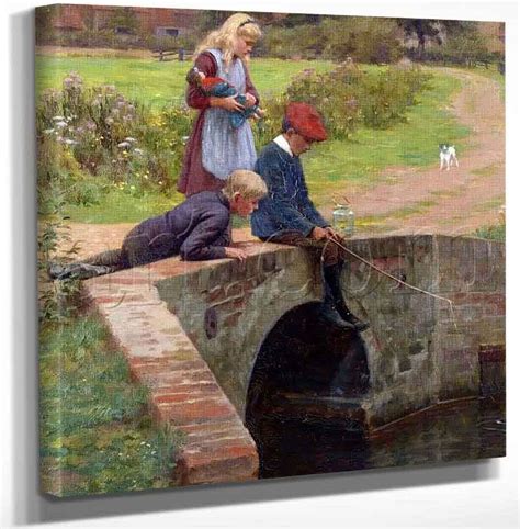 A Nibble Edmund Blair Leighton Print Or Oil Painting Reproduction