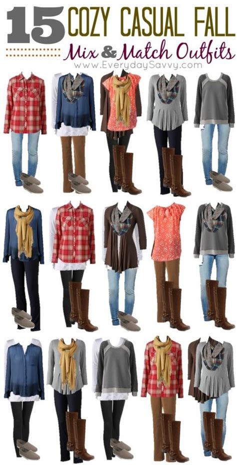 15 Mix And Match Cozy Casual Fall Outfits From Kohls Mix And Match