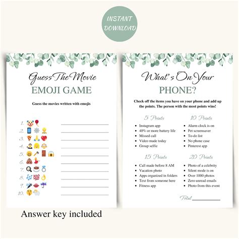 8 Printable Dinner Party Games Dinner Table Party Games Etsy