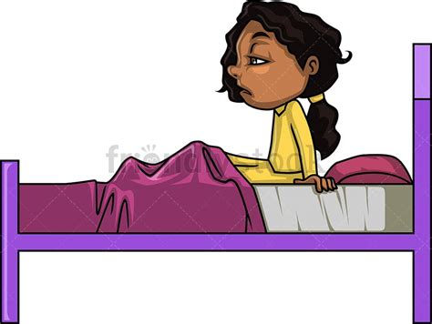 Black Girl Waking Up Cartoon Clipart FriendlyStock
