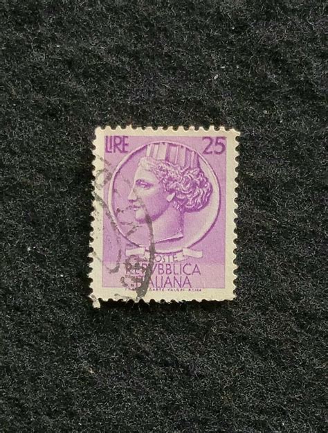 Italy Stamp 25 Lire Issued In 1953 Used Rare 1 Star Series Siracusana Ebay
