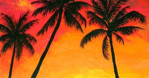 Tropical Sunset Surfer Painting By Amy Scholten Painting Pinterest
