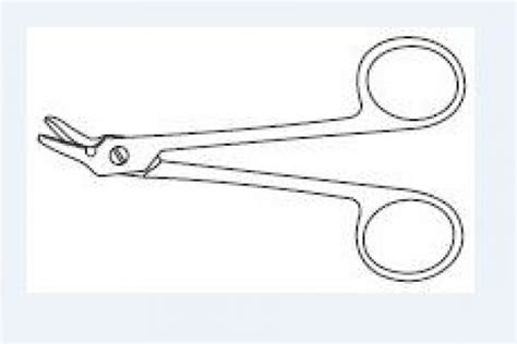 Suture Wire Cutting Scissors Angled With Cutting Slot