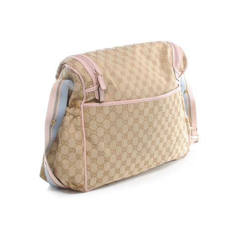 Gucci Monogram Diaper Bag Pink 44118 Fashionphile