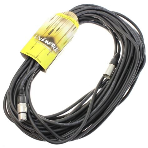 Livewire 20m Xlr Microphone Cable Balanced Male To Female Xlr Mic