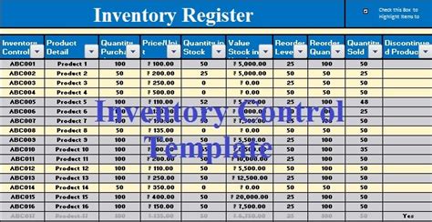 Download Inventory Management Excel Template Exceldatapro