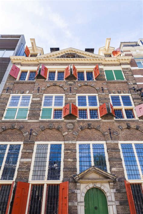 Netherlands Amsterdam Facade Of Rembrandt House Museum Stockphoto
