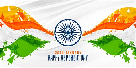 happy republic day indian abstract flag banner background - Download ...